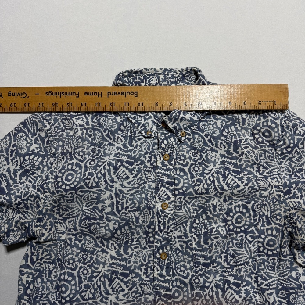 American Eagle Outfitters Short Sleeve Button Down Shirt Men's L Navy Floral - Picture 5 of 8